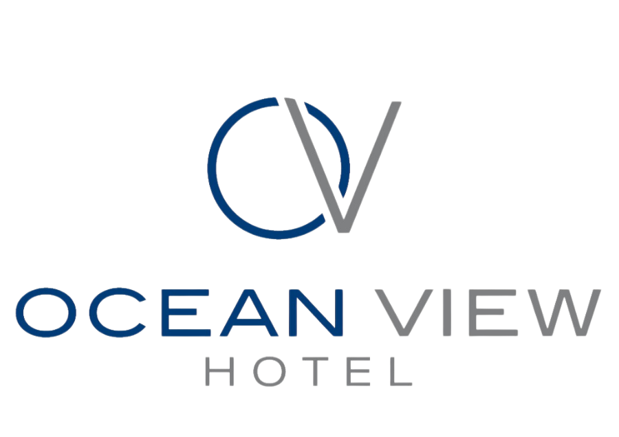 A logo on a black background